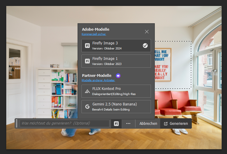 Auswählen eines KI-Modells für generative Steuerung