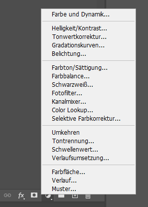 Neue Einstellungsebene "Farbe und Dynamik"
