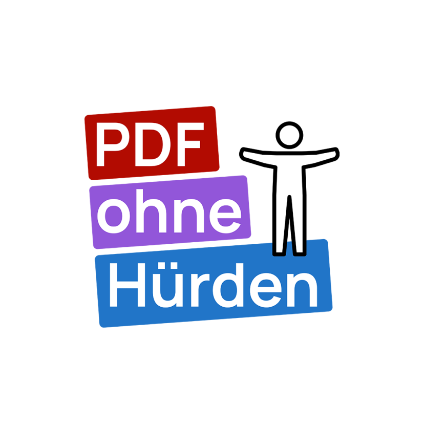 Logo mit Schriftzug PDF ohne Hürden
