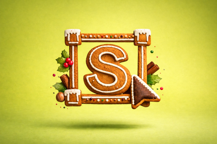 Das Logo der Satzkiste aus Lebkuchen